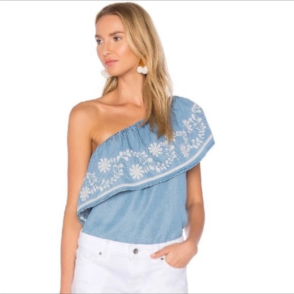 Rebecca Minkoff Tops - Rebecca Minkoff Flower Summer Top One Shoulder